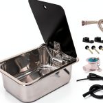 WANGCEPLSD Stainless RV Sink 304 Steel Foldable Faucet-0