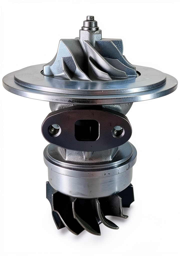 Turbocharger core installed in a performance engine