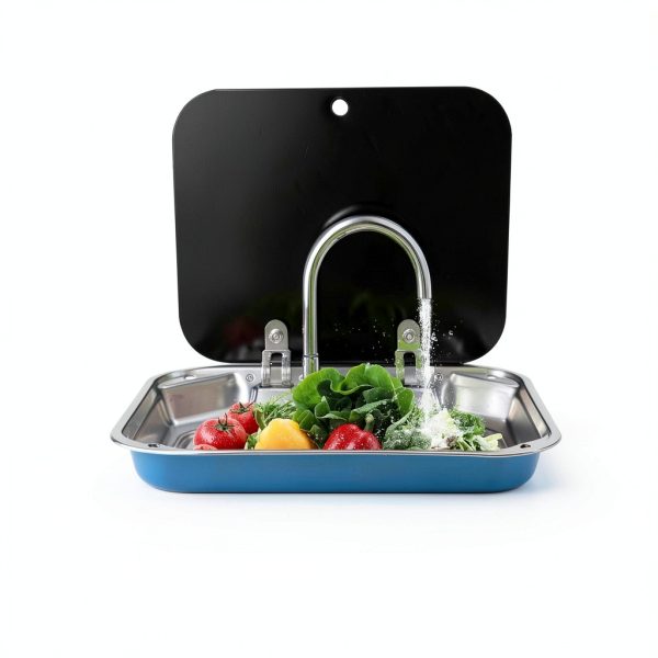 Kunghei Stainless RV Sink with Foldable Faucet-8