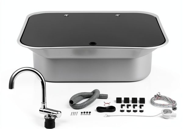 Kunghei Stainless RV Sink with Foldable Faucet-5