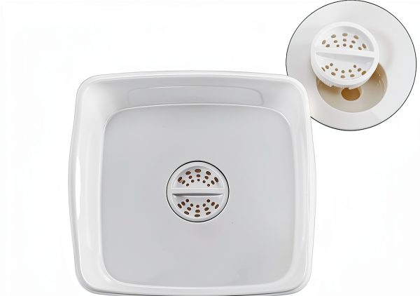 Lesbin RV Kitchen Sink White Plastic E123A Model-3