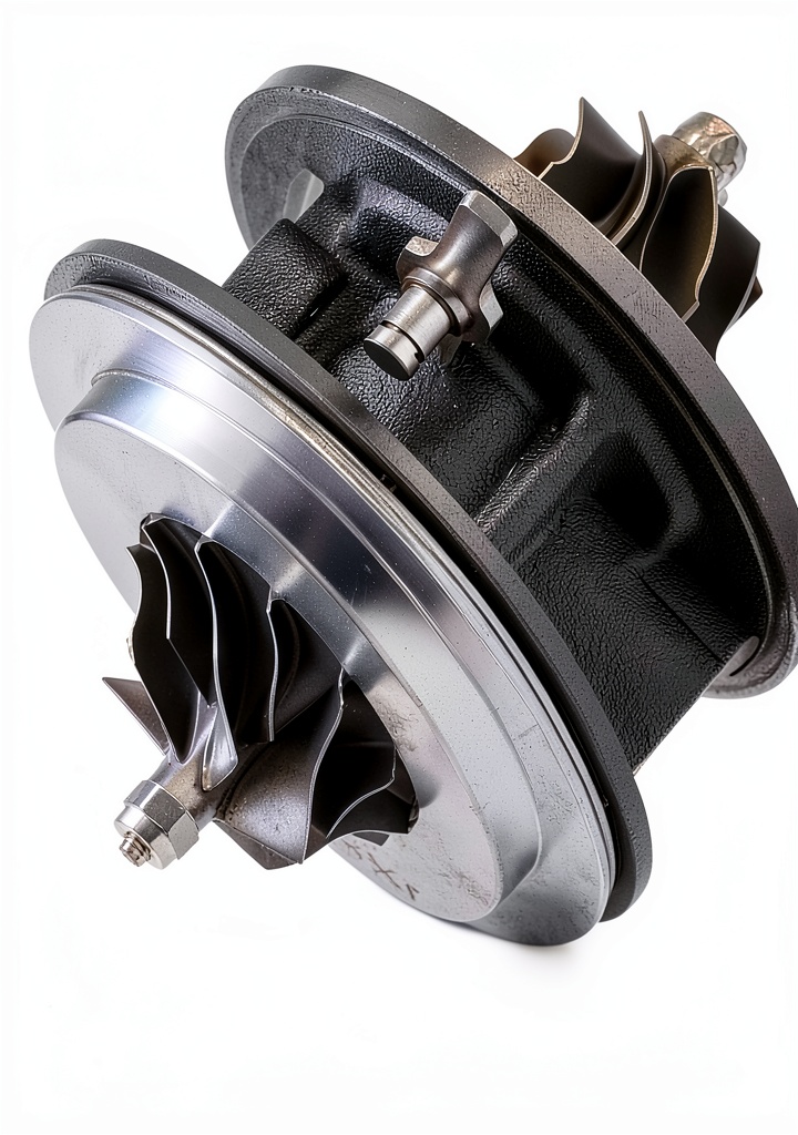Installing Hyundai Turbocharger Replacement maXpeedingrods 89.99 on a wooden garage bench