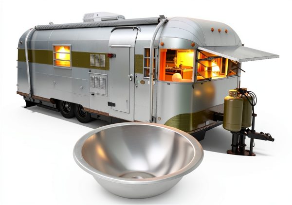 Acouto Stainless RV Sink Modern Round Design-1