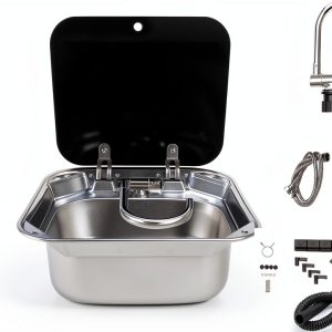 Kreiaoer RV Sink Stainless Steel Convertible-0