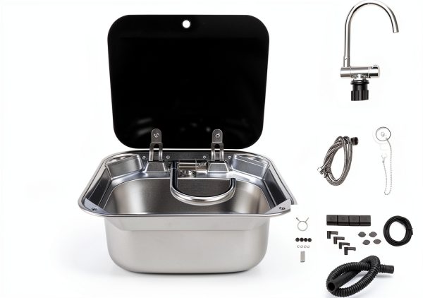 Kreiaoer RV Sink Stainless Steel Convertible-0