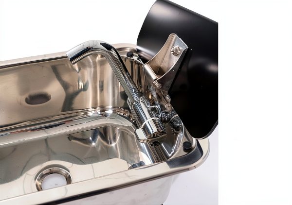 WANGCEPLSD Stainless RV Sink 304 Steel Foldable Faucet-4