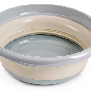 AUNMAS Foldable Plastic Wash Bowl Portable Blue-0