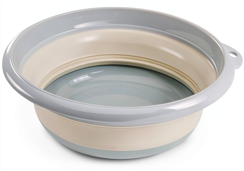AUNMAS foldable wash bowl mounted on a wall in a compact RV kitchen
