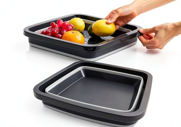 ZIZEV Foldable Stainless Sink Tub 12.6in Travel-4