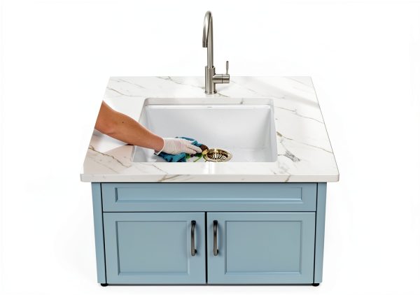 Granite Undermount Bar Sink Fulorni 21in White-6