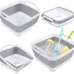 Aertiavty Light Grey Collapsible Dish Basin RV Kitchen Sink-0