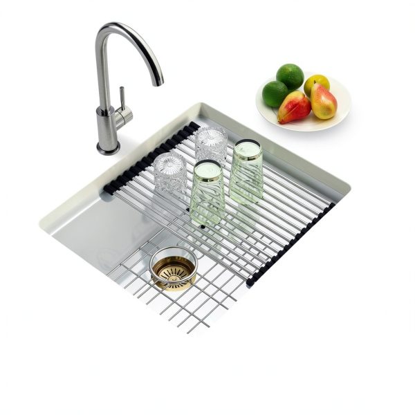 Granite Undermount Bar Sink Fulorni 21in White-1
