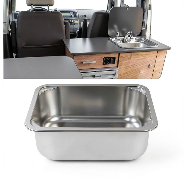 XHIKOWAT RV Kitchen Sink 304 Stainless Steel-5