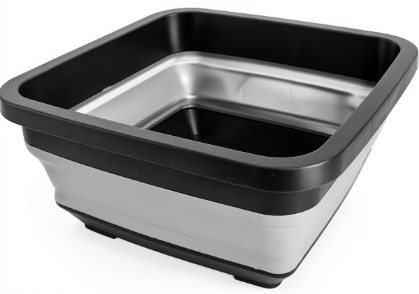 ZIZEV Foldable Stainless Sink Tub 12.6in Travel-1