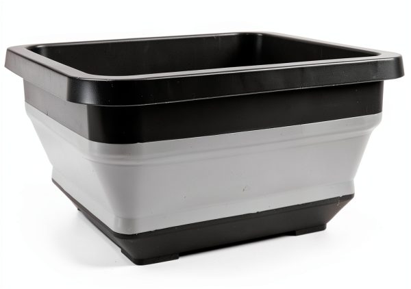 ZIZEV Foldable Stainless Sink Tub 12.6in Travel-0