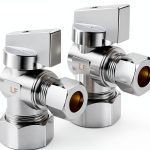 2 Pack Brass Compression Angle Stop Valves 5/8" x 3/8" by Minimprover-0