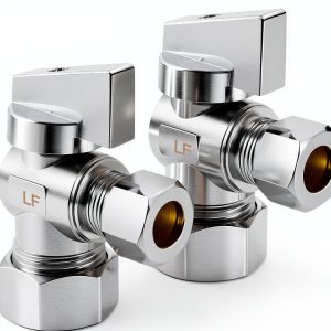 2 Pack Brass Compression Angle Stop Valves 5/8" x 3/8" by Minimprover-0