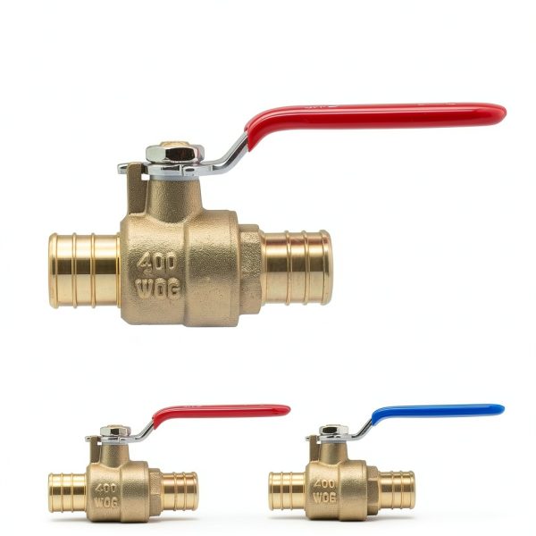 VANCOCO 3/4" PEX Ball Valve 4-Pack - Lead-Free Brass Shut Off Valve-1
