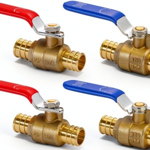 VANCOCO 3/4" PEX Ball Valve 4-Pack - Lead-Free Brass Shut Off Valve-0