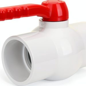 3Inch PVC Ball Valve Water Pipe Shut-off Valve Socket with Red T-Handle for Cold Water Supply lines, Irrigation Pipe fitting System(Socket x Socket), 3" PVC Water Shut-off Valves Fitting, SCH40-0