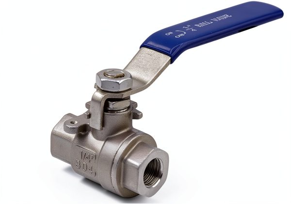 DERNORD Ball Valve Stainless Steel 304 1/4" NPT Heavy Duty for Water, Oil, and Gas with Blue Locking Handles (Pack of 2)-2