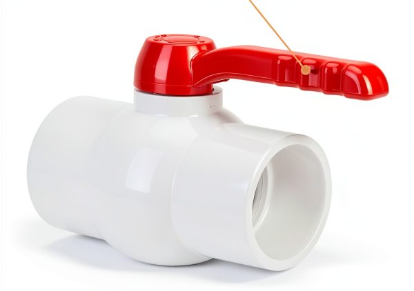 3Inch PVC Ball Valve Water Pipe Shut-off Valve Socket with Red T-Handle for Cold Water Supply lines, Irrigation Pipe fitting System(Socket x Socket), 3" PVC Water Shut-off Valves Fitting, SCH40-1