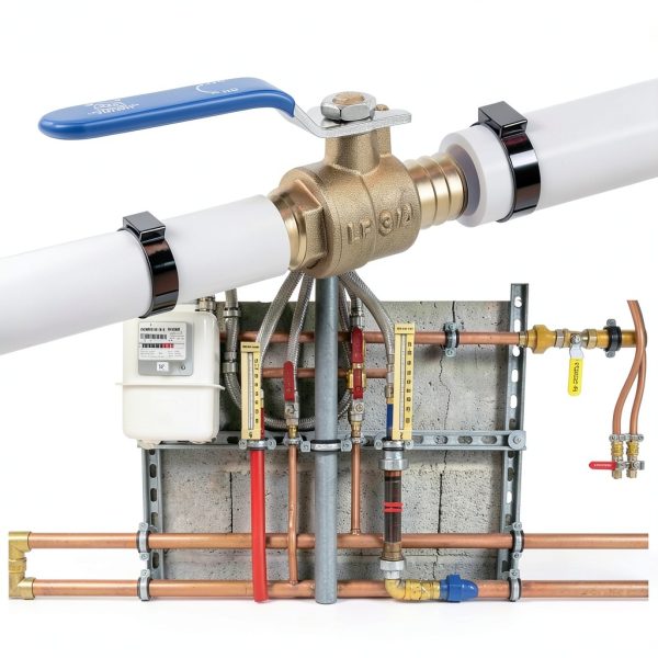 VANCOCO 3/4" PEX Ball Valve 4-Pack - Lead-Free Brass Shut Off Valve-3