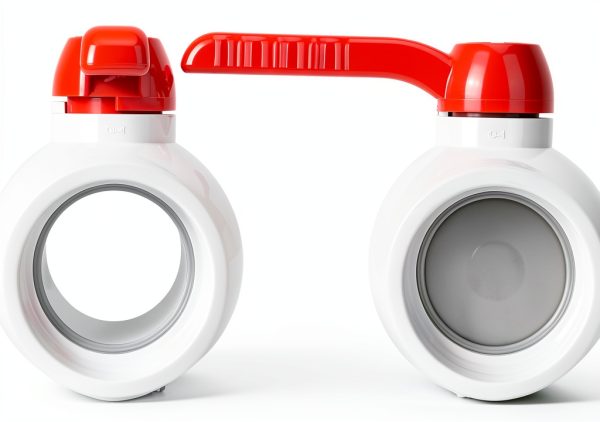 3Inch PVC Ball Valve Water Pipe Shut-off Valve Socket with Red T-Handle for Cold Water Supply lines, Irrigation Pipe fitting System(Socket x Socket), 3" PVC Water Shut-off Valves Fitting, SCH40-3