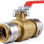 SharkBite Max 1 x 1 in PTC Ball Valve, Push-to-Connect Brass Water Shut-Off Plumbing Fitting, UR22223-0