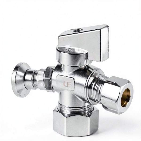 2 Pack Brass Compression Angle Stop Valves 5/8" x 3/8" by Minimprover-4