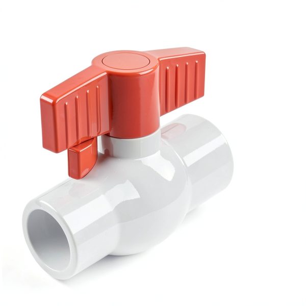 3/4" PVC Ball Valve, 6 PACK Red T-Handle Shut-Off Valve for Cold Water Supply Lines and Outdoor Plumbing-3