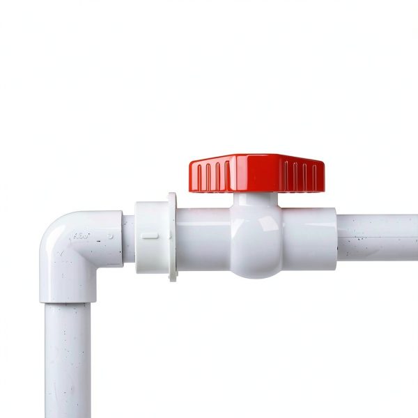 3/4" PVC Ball Valve, 6 PACK Red T-Handle Shut-Off Valve for Cold Water Supply Lines and Outdoor Plumbing-6