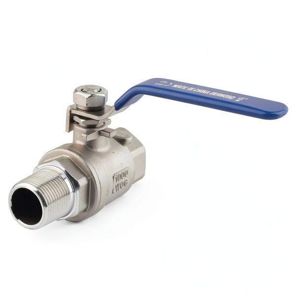 DERNORD Full Port Ball Valve 3/4 Inch - Male x Female Stainless Steel 304 Heavy Duty for Water, Oil, and Gas,1000WOG (3/4 Inch NPT)-1