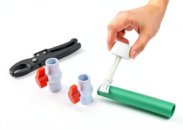 3/4" PVC Ball Valve, 6 PACK Red T-Handle Shut-Off Valve for Cold Water Supply Lines and Outdoor Plumbing-5